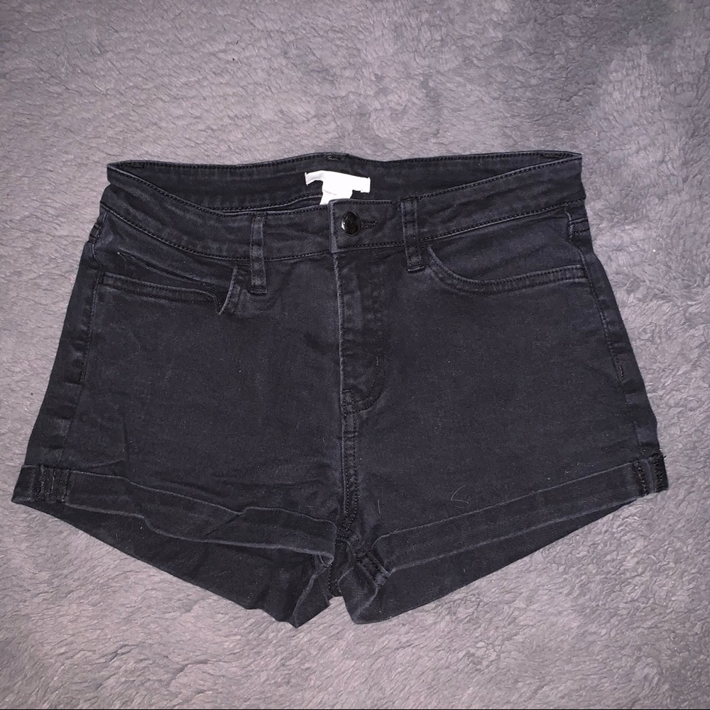 H&M Black Jean Shorts